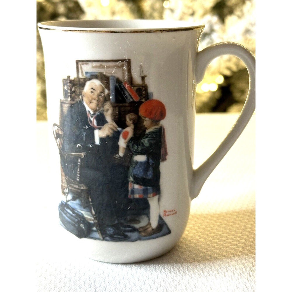 Norman Rockwell Dr & the Doll 1929 The Saturday Evening Posts coffee cup/mug
